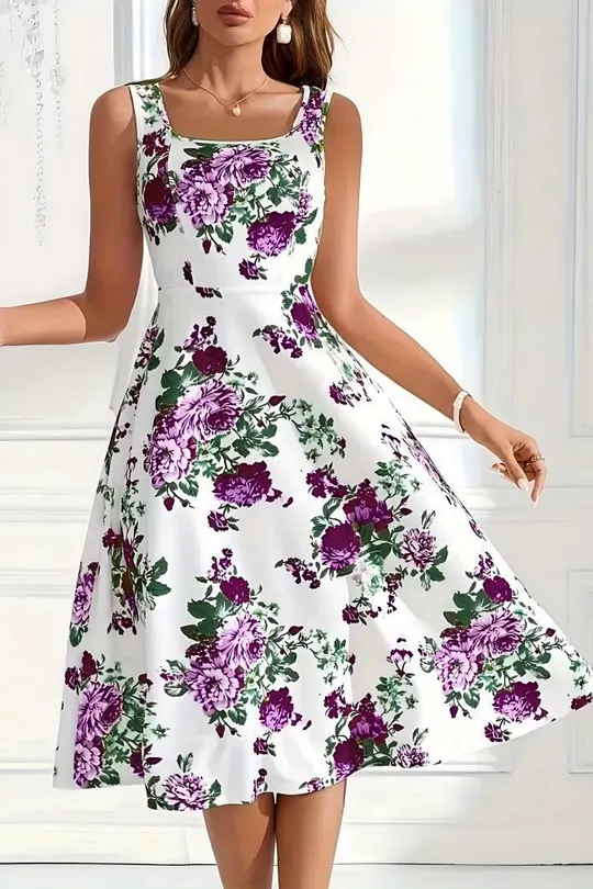 new year's eve plus size floral dress Final Sale Plus Size Dress in Floral Print