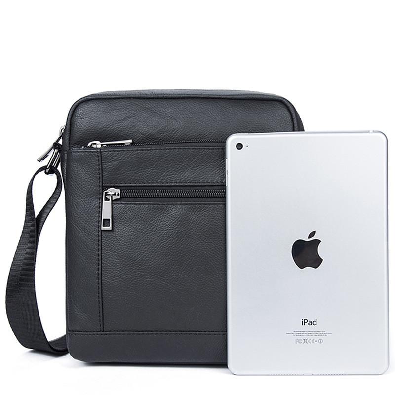 Mens Fashion Messenger Bags Classic Leather Business Crossbody Packs