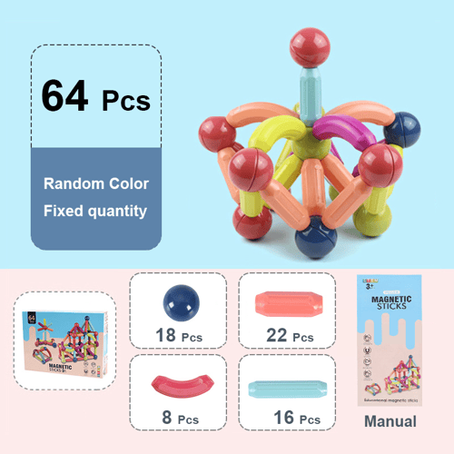 Last Day Special Sale 49% OFF --- Magnetic Balls and Rods Set Educational Magnet Building Blocks