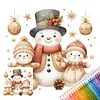 Christmas Full 11CT DIY Stamped Cross Stitch Kits for Adults 40x40cm tapestrymarket