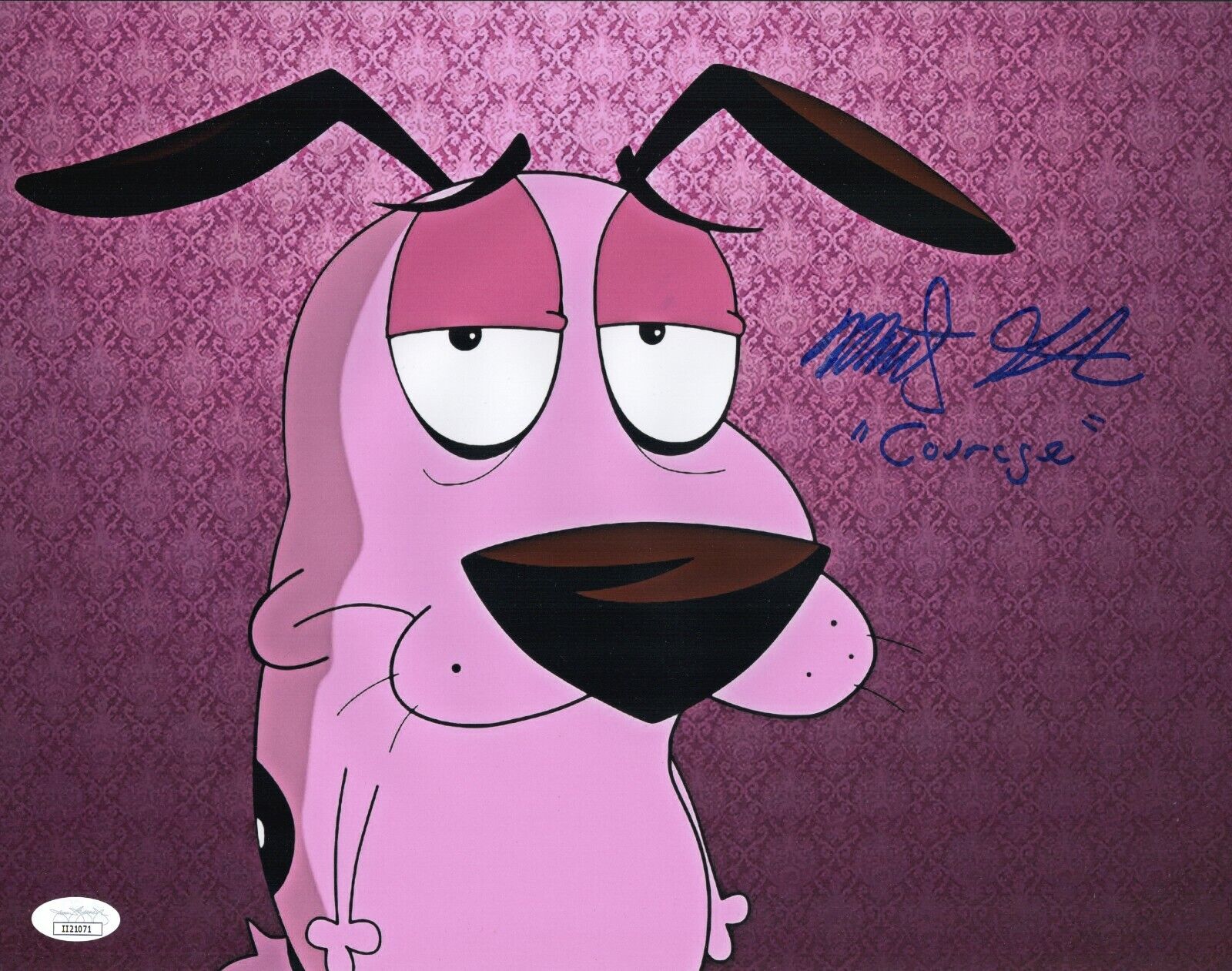 MARTY GRABSTEIN Signed COURAGE COWARDLY DOG 11x14 Photo Poster painting Autograph JSA COA Cert