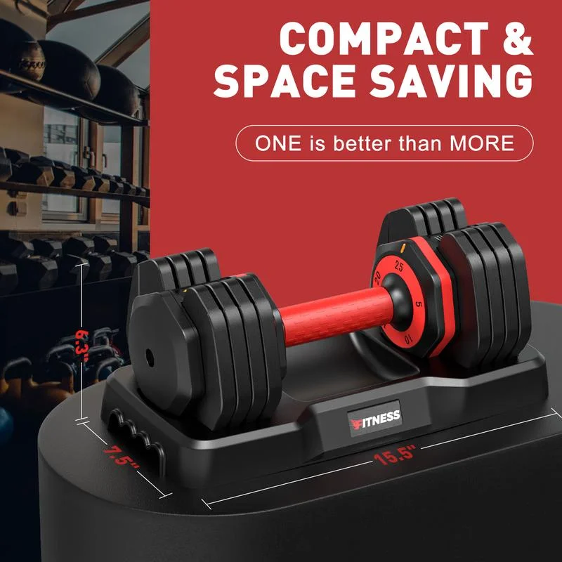 Product Introduction of Bearbro 5-25LB / 15-55LB Adjustable Dumbbell for Home Gym Equipment, 5 in 1 Quickly Adjustable Weights Plates and Rack, Hand Weights Suitable Women and Men, Full Body Workout Fitness 11
