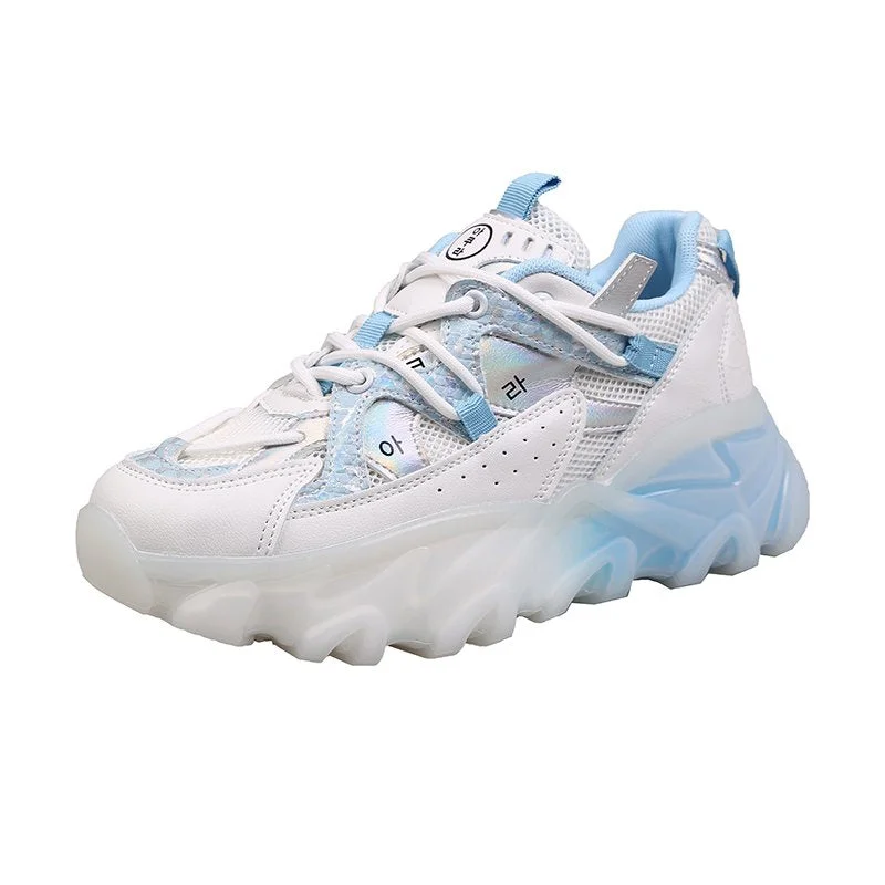 2021 New Sneakers Women Casual Platform Shoes Fashion Jelly Thick Bottom Ladies Trainers Chaussure Femme Chunky Sneakers Woman