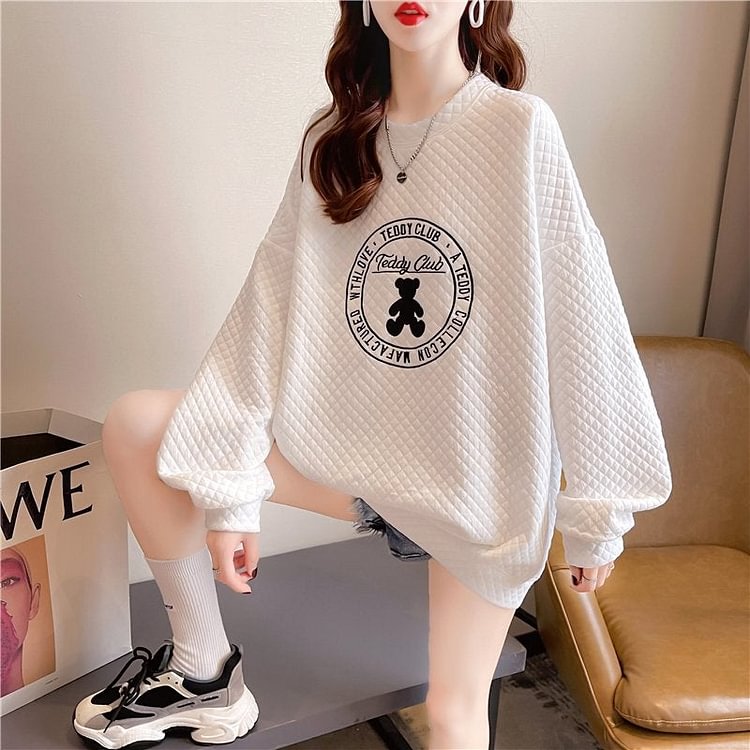 Printed Shift Sweet & Cute Sweatshirt