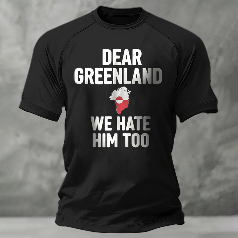 Men's Vintage Greenland Pattern Crew Neck Casual T-shirt artswardrobe