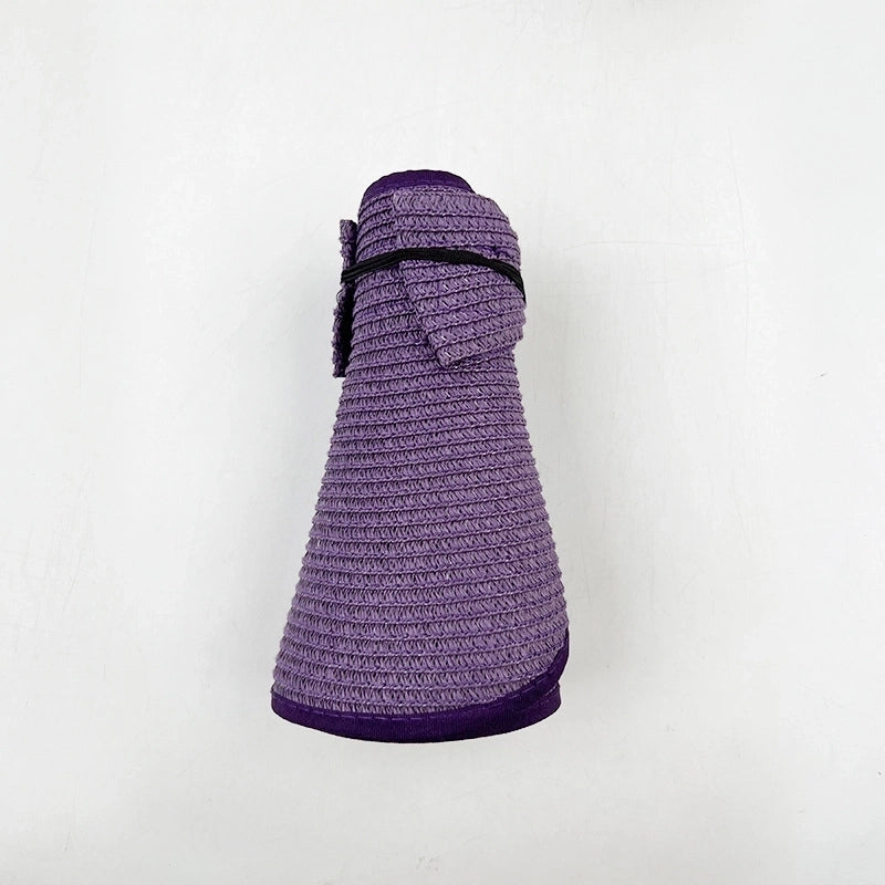 Women’s Vacation Solid Color Big Eaves Straw Hat