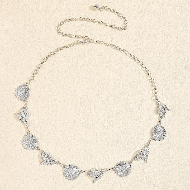 Basic Geometric Metal Unisex Chain Belts