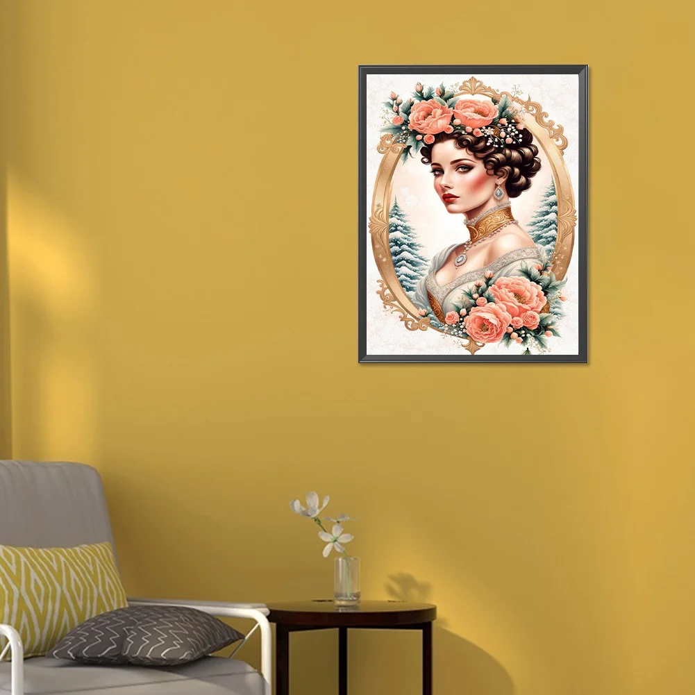 Full Round Diamond Painting 30*40cm - Noblewoman