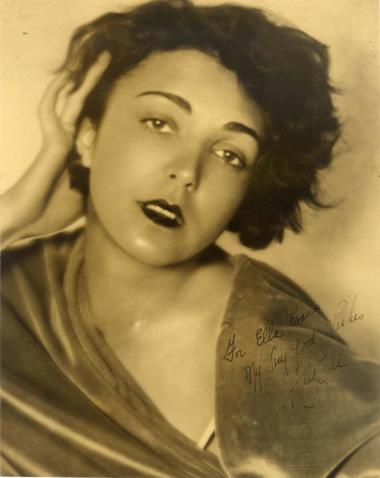 SILENT FILM ACTRESS Lila Lee autograph, signed OVERSIZED vintage Photo Poster painting