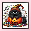 Pumpkin Black Cat-11CT Stamped Cross Stitch 40*40cm/15.75*15.75in tapestrymarket