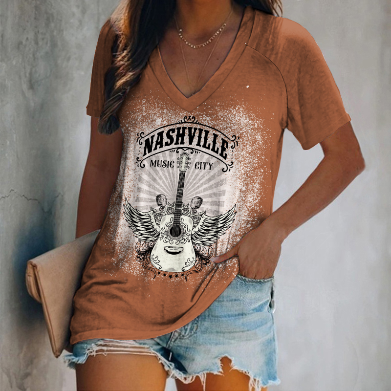  Country Music Western Print Casual T-Shirt Westsshops