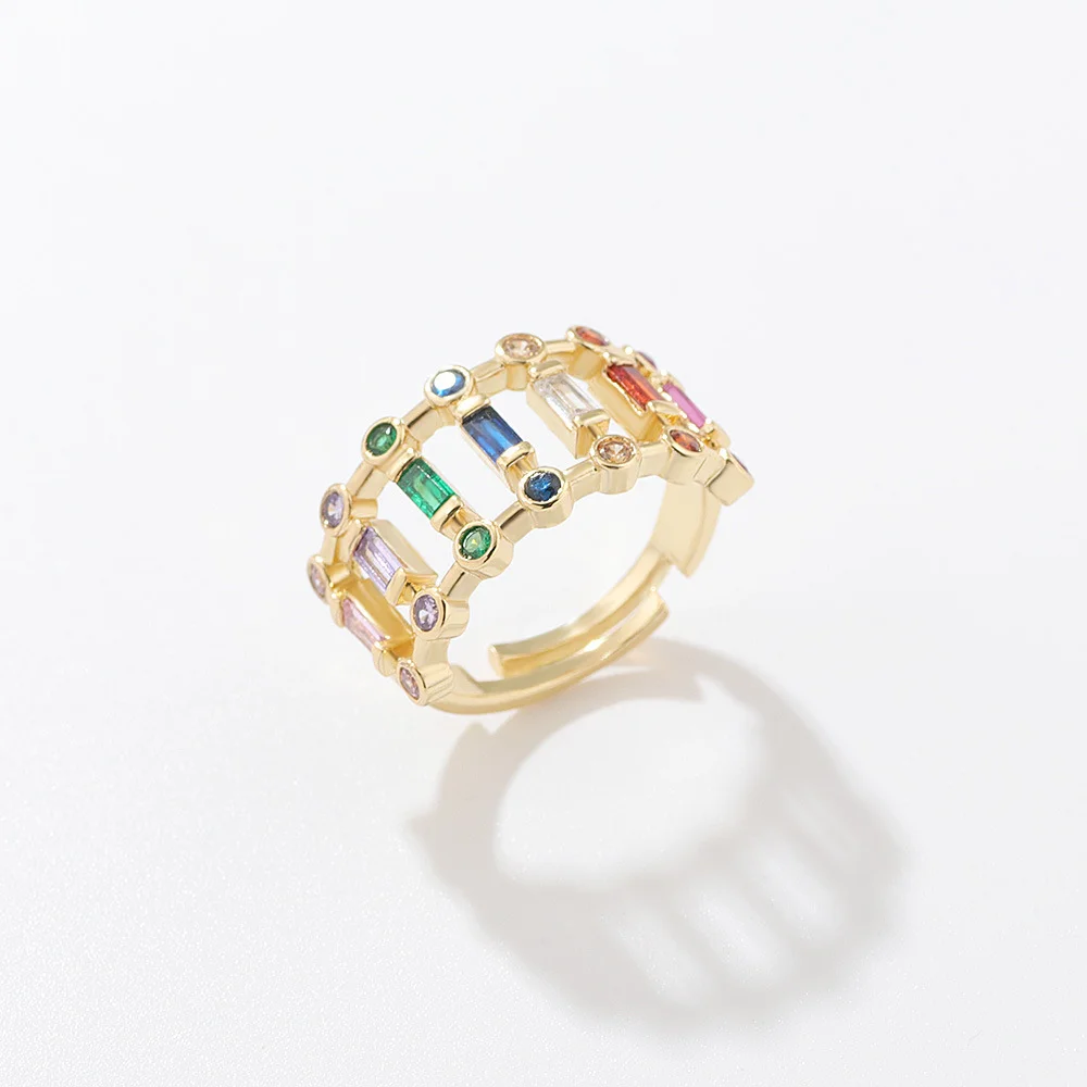 Personality Fashion Heart Shaped Alloy Diamond Ring Ring