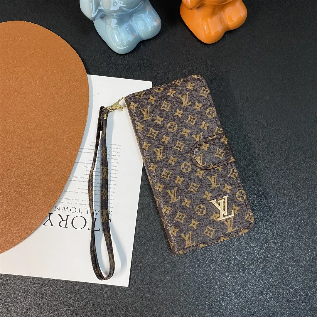 LV Monogram Canvas Wallet Apple iPhone Case Samsung Galaxy Checkerboard Canvas Holster