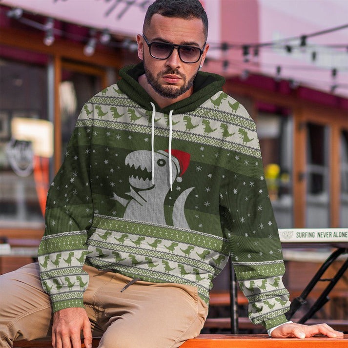 Unisex Green Ugly Christmas Sweaters 3D Print Hoodies