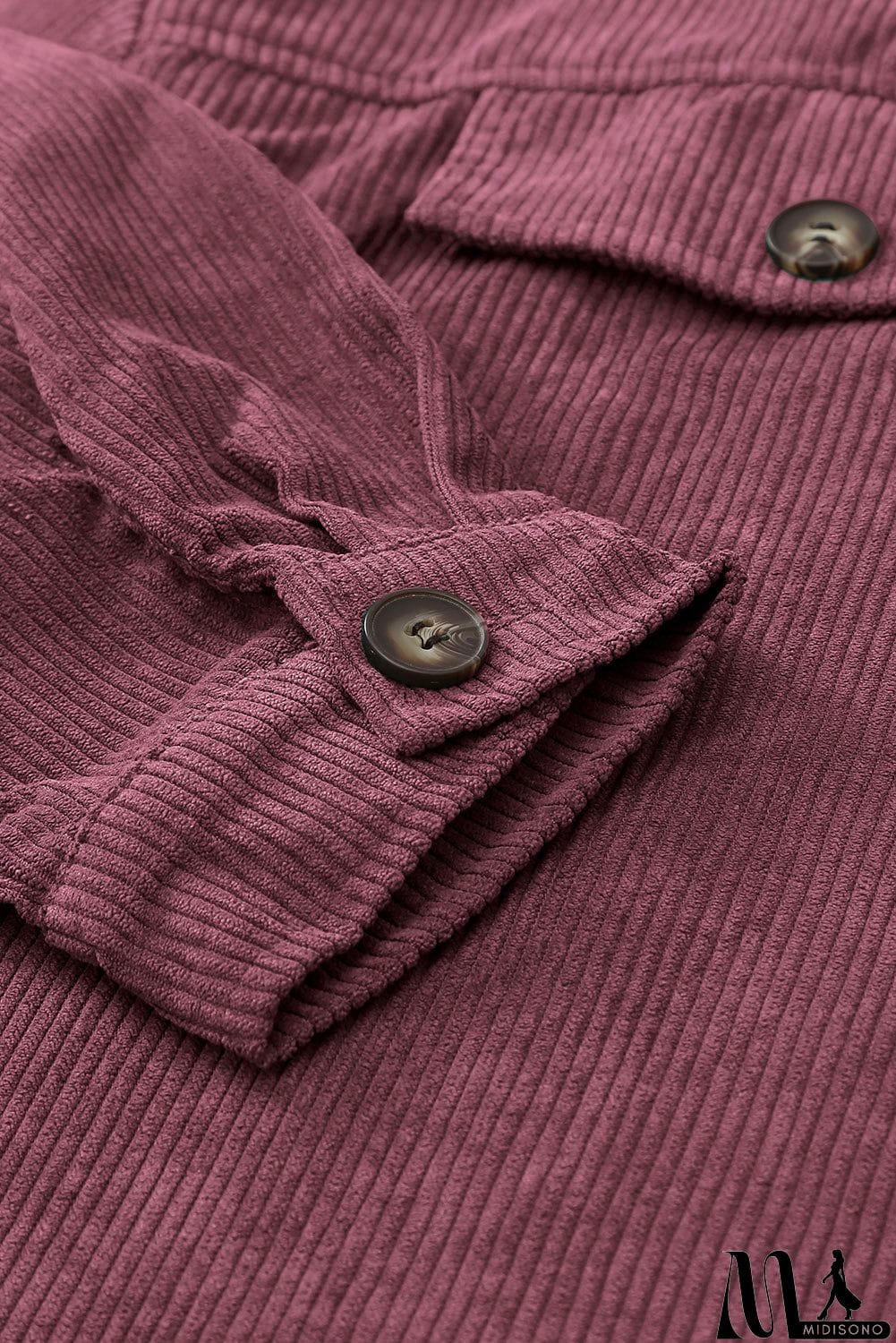 MidiSono - Fall Corduroy Shirt Coat