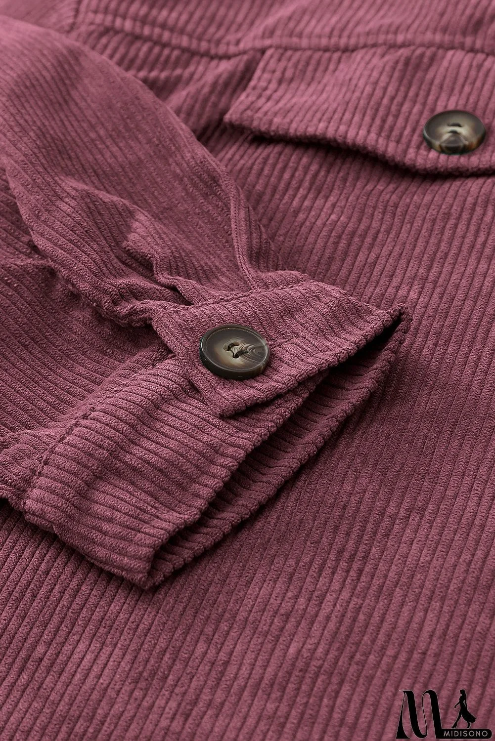 MidiSono - Fall Corduroy Shirt Coat