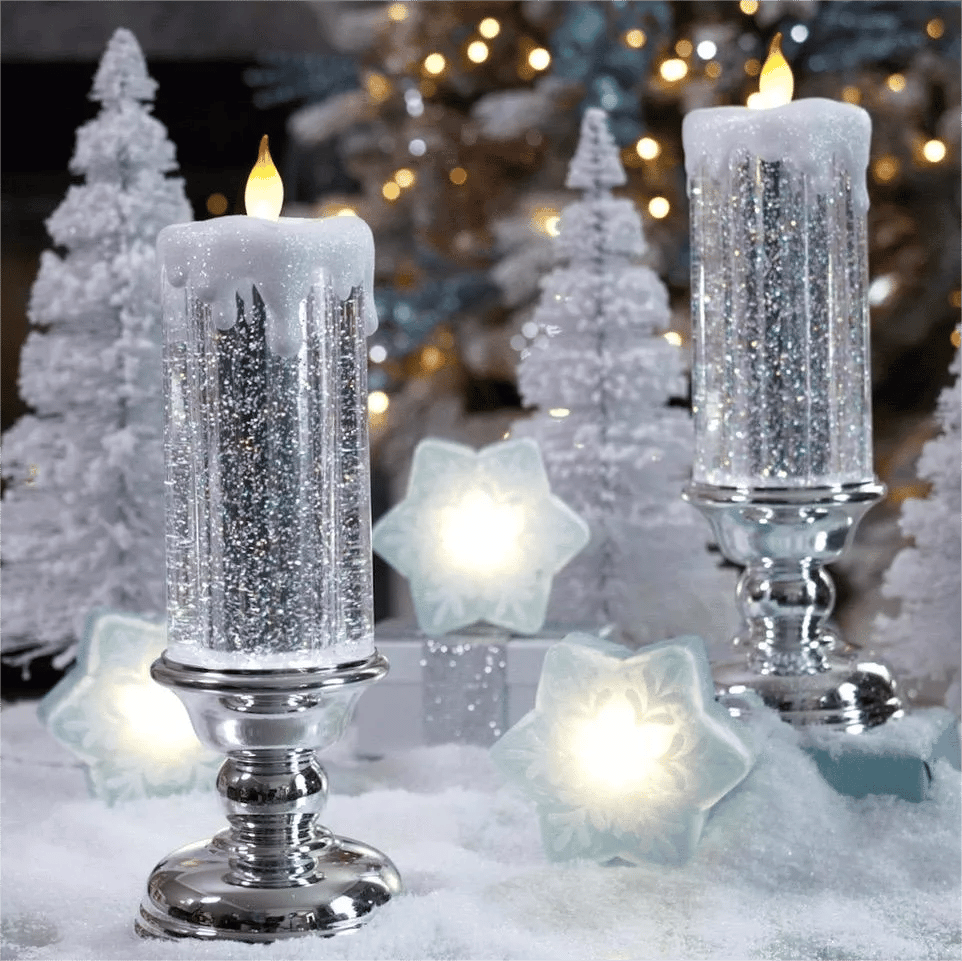 🎅Early Christmas Sale-49% OFF - LED Christmas Candles  With Pedestal🌟