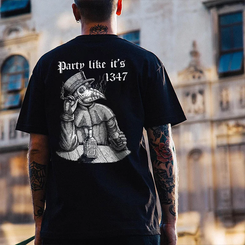 Party Like It's 1347  Print Men's T-shirt