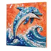 DIY Pre-Framed Dolphin Button Art Canvas Kit