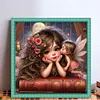 Girl-11CT Stamped Cross Stitch 40*40cm/15.75*15.75in