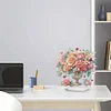 [Stock limité - Bricolage 5D]Ornement de bureau de vase rose-simple côté perceuse-diamant