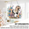 Horse 2D Flat DIY Diamond Art Pendant Special Shape DIY Home Decor Hanging Charm