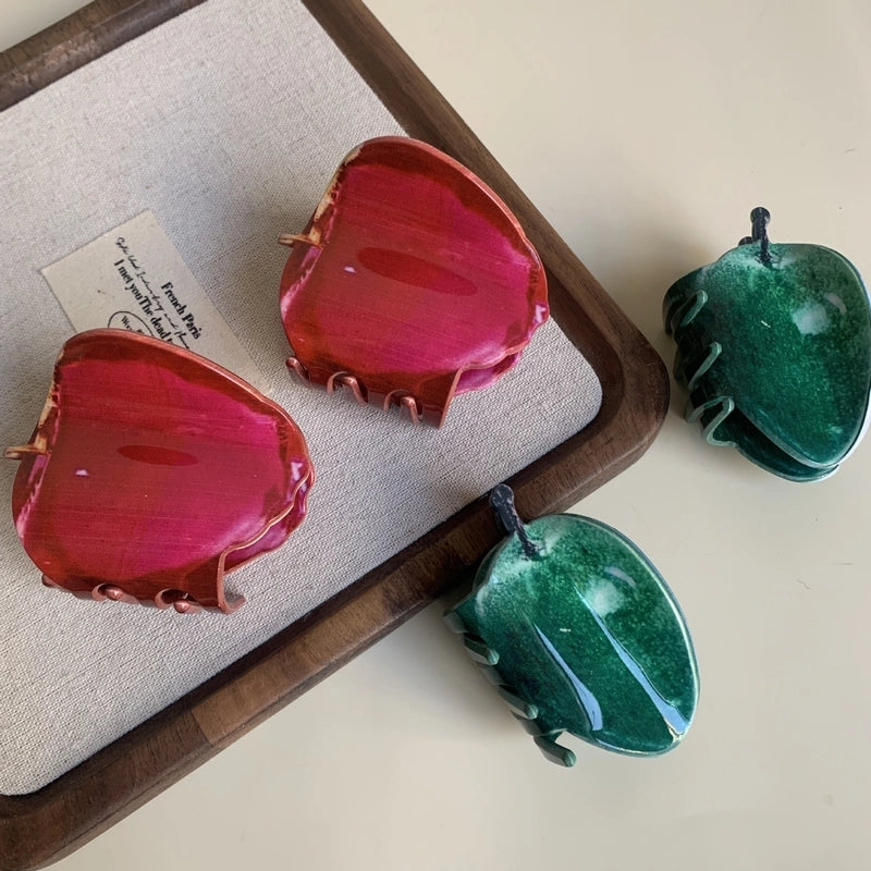 Cute Women’s Apple Arylic Hair Claws