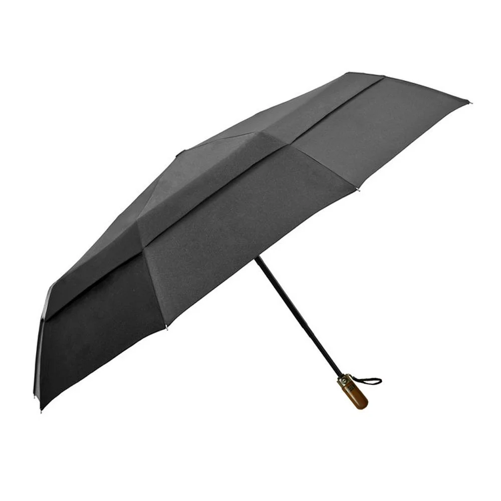 Folding Travel Umbrella With Windproof Double Canopy(black) Deutsche Aktionsprodukte Full Strike Gmbh