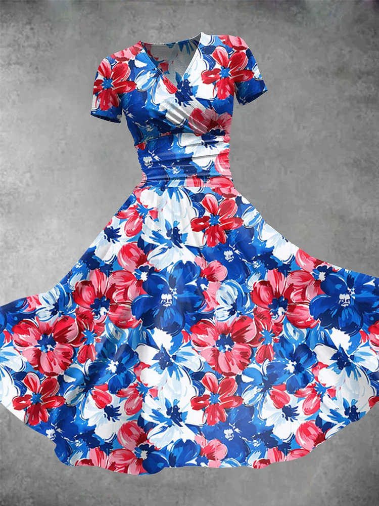 Women's Independence Day Print Maxi Dress