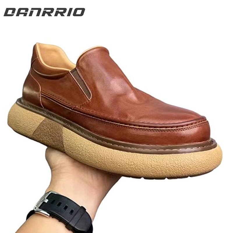 Handmade Retro Horsehide Memory Sole Loafers |Vero Cuoio Men Shoes DANRRIO.COM DANRRIO