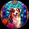 Diamond Painting-DIY Full Round Drill Stained Glass Dog