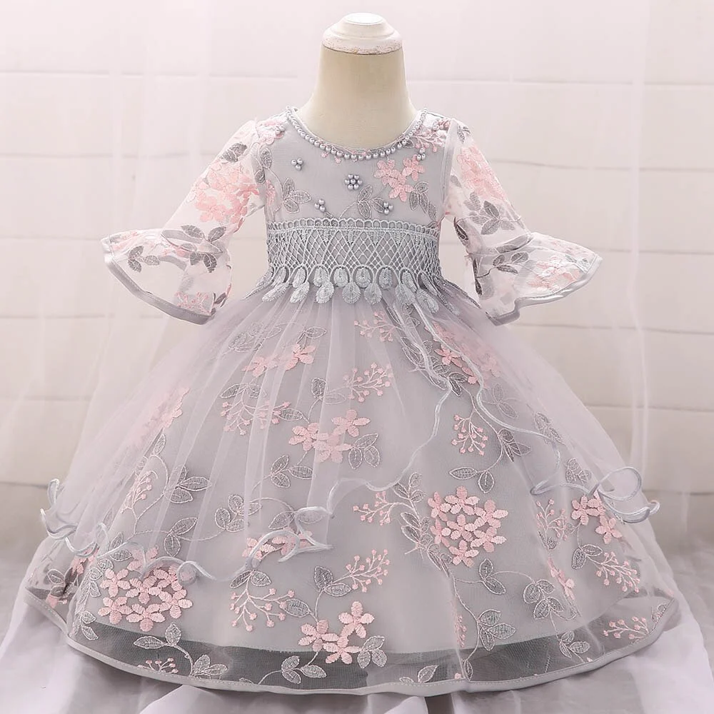 Summer Newborn 1st Year Birthday Baby Girls Dress Lace Princess Flower Dresses For Baby Bridesmaid Dresses for Kids Vestidos