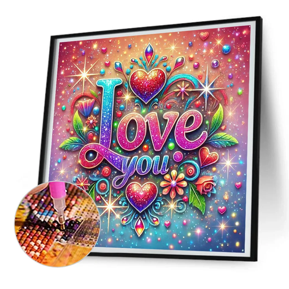 Diamond Painting - Full Round Drill - Love(Canvas|30*30cm)