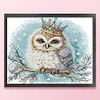 Crowned Owl-14CT Stamped Cross Stitch 27*22cm/10.63*8.66in tapestrymarket