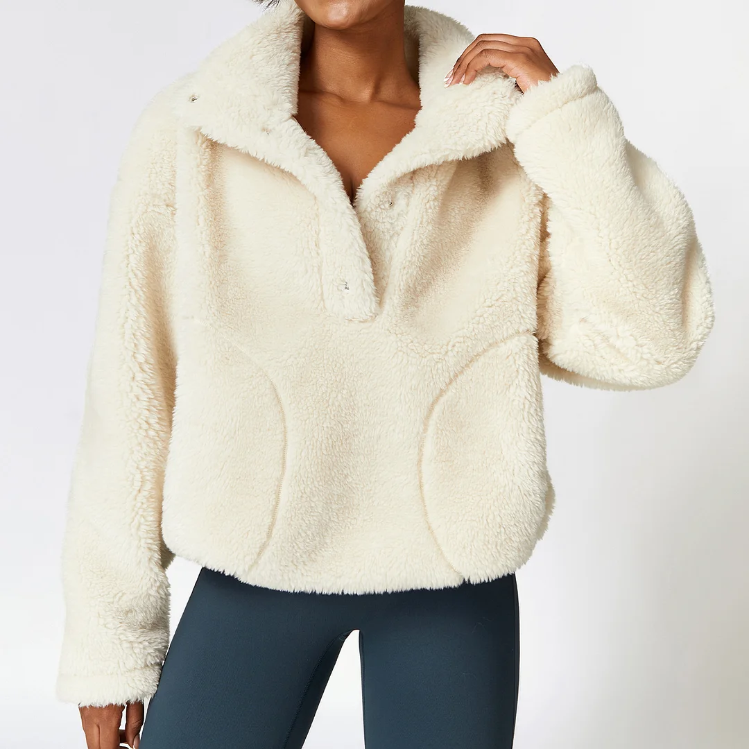 PASUXI Hot Selling Outdoor Sports Long Sleeved Ladies Fall Winter Loose Jacket Women Thicken Fleece Warm Casual Zipper Jacket
