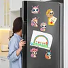 6Pcs Acrylic Snail DIY Diamond Art Refrigerator Magnets Sticker for Beginners