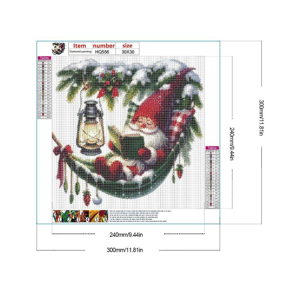 Diamond Painting - Full Round Drill - Christmas Gnome(Canvas|30*30cm)