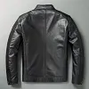 Men&rsquo;s Vintage Leather Motorcycle Jacket - RetroBiker Jacket with Zip Pockets by Inlyline