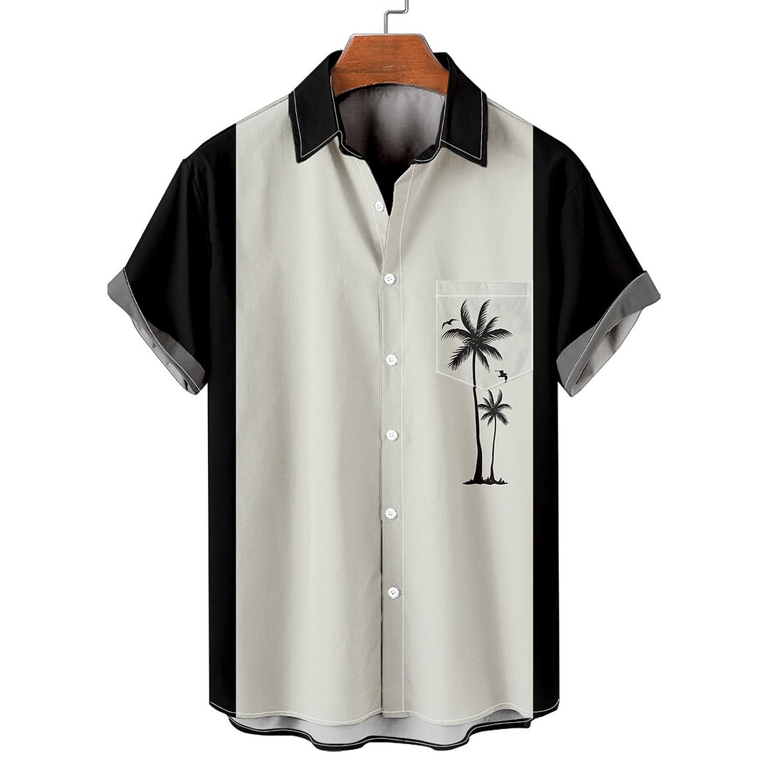 Men's Coconut Beach Short Sleeve Shirt、、URBENIE