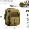 Molle Hüfttasche Mini Gürteltasche Taktisch Zubehörtasche Crossbody Tasche Multifunktional Beutel Handytasche zum Aufhängen Klein Tasche für Training Camping Reise Fitness Wanderung Radfahren