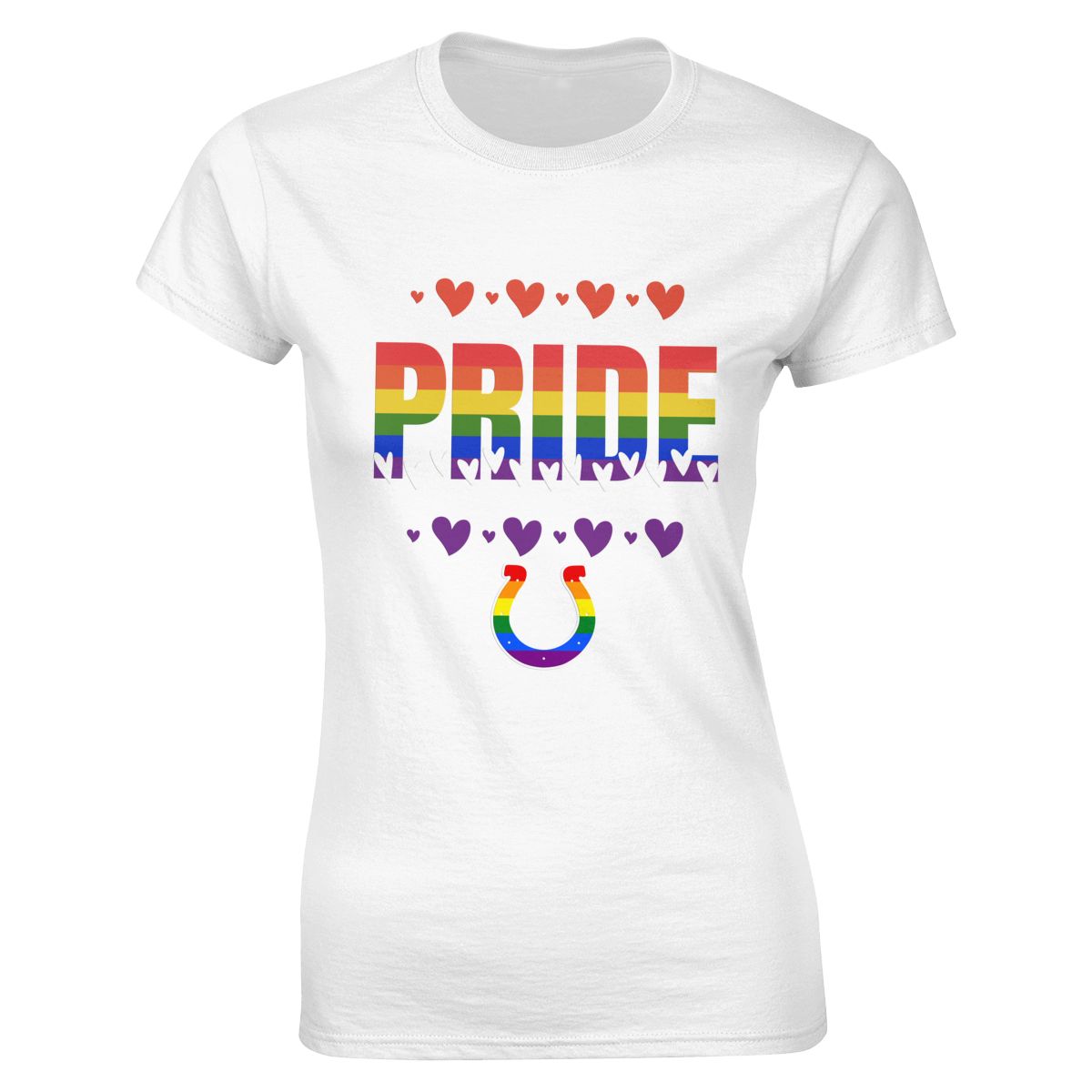 Indianapolis Colts Hearts Pride Women's Crewneck T-Shirt