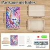 (US Only)Wooden Peach Blossom Peacock 5D DIY Diamond Painting Tray Art Craft with Handle