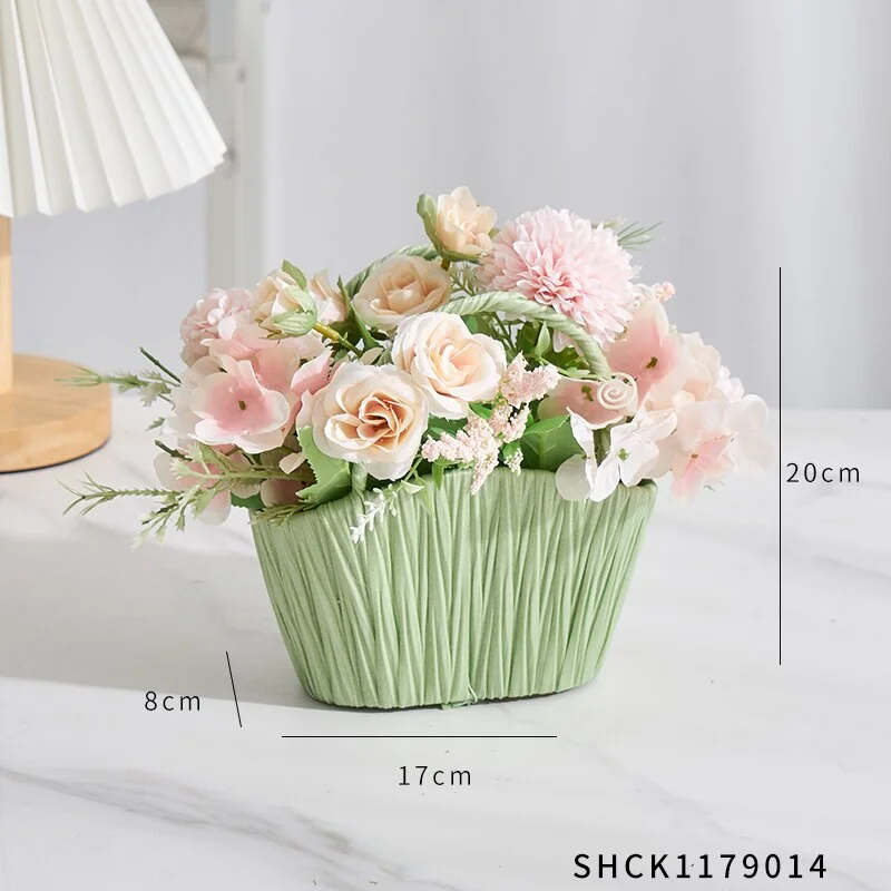 Nordic Decoration Home Vase Decor Household Vases for Flowers Simulation Flower Living Room Decoration Accessories Warm Crafts