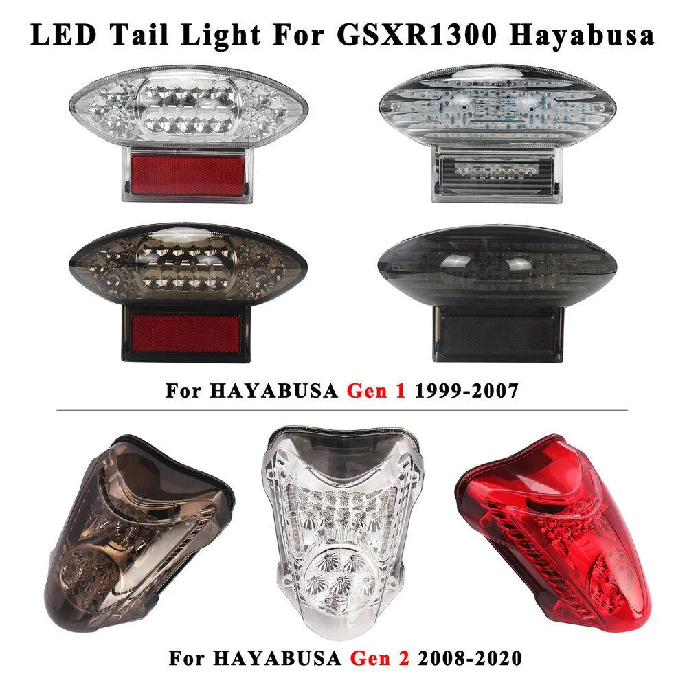 LED Taillight Turn Signals For Suzuki GSXR1300 Hayabusa 99-07,08-20