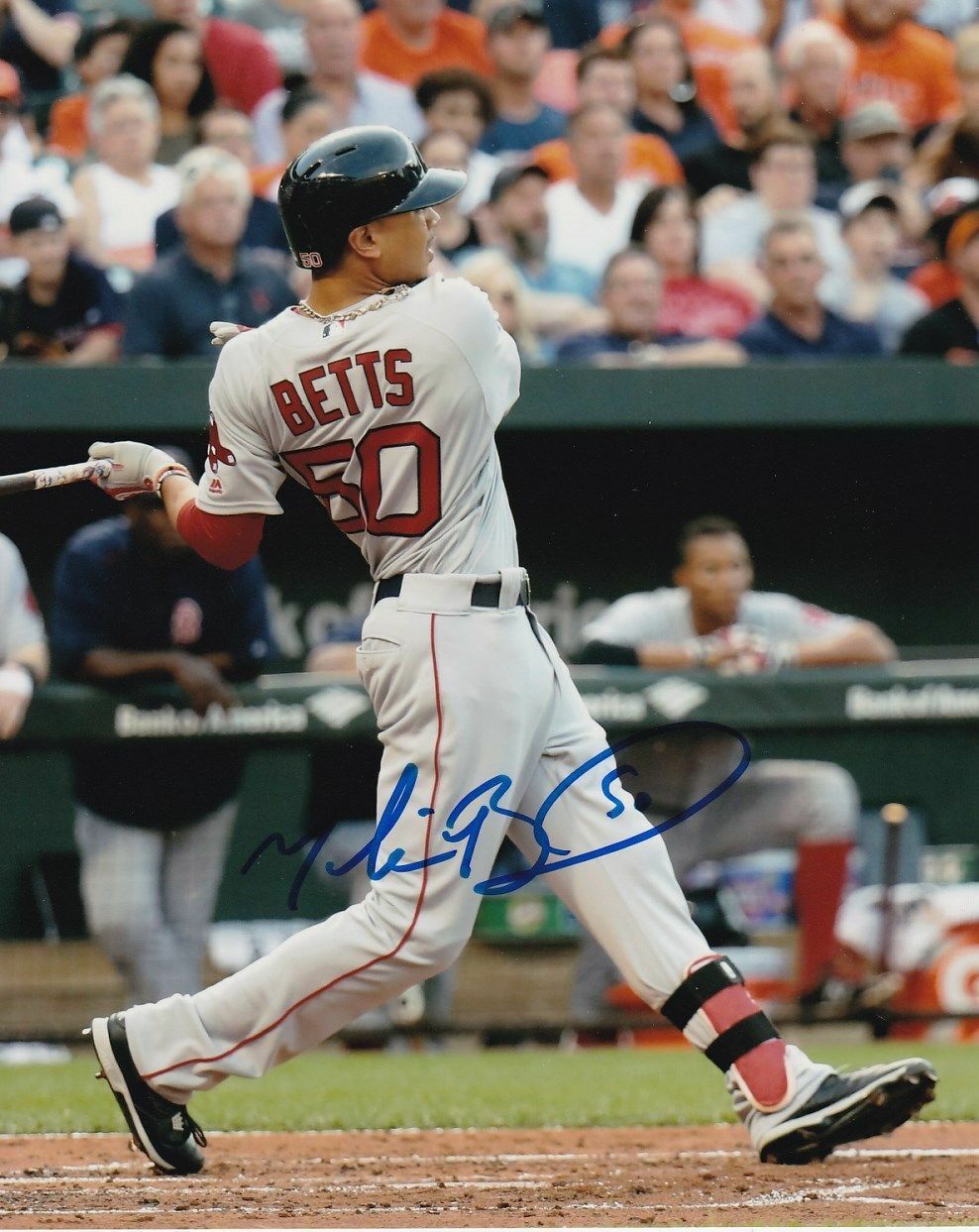 Mookie Betts 8x10 SIGNED Photo Poster painting AUTOGRAPHED ( RED SOX ) REPRINT