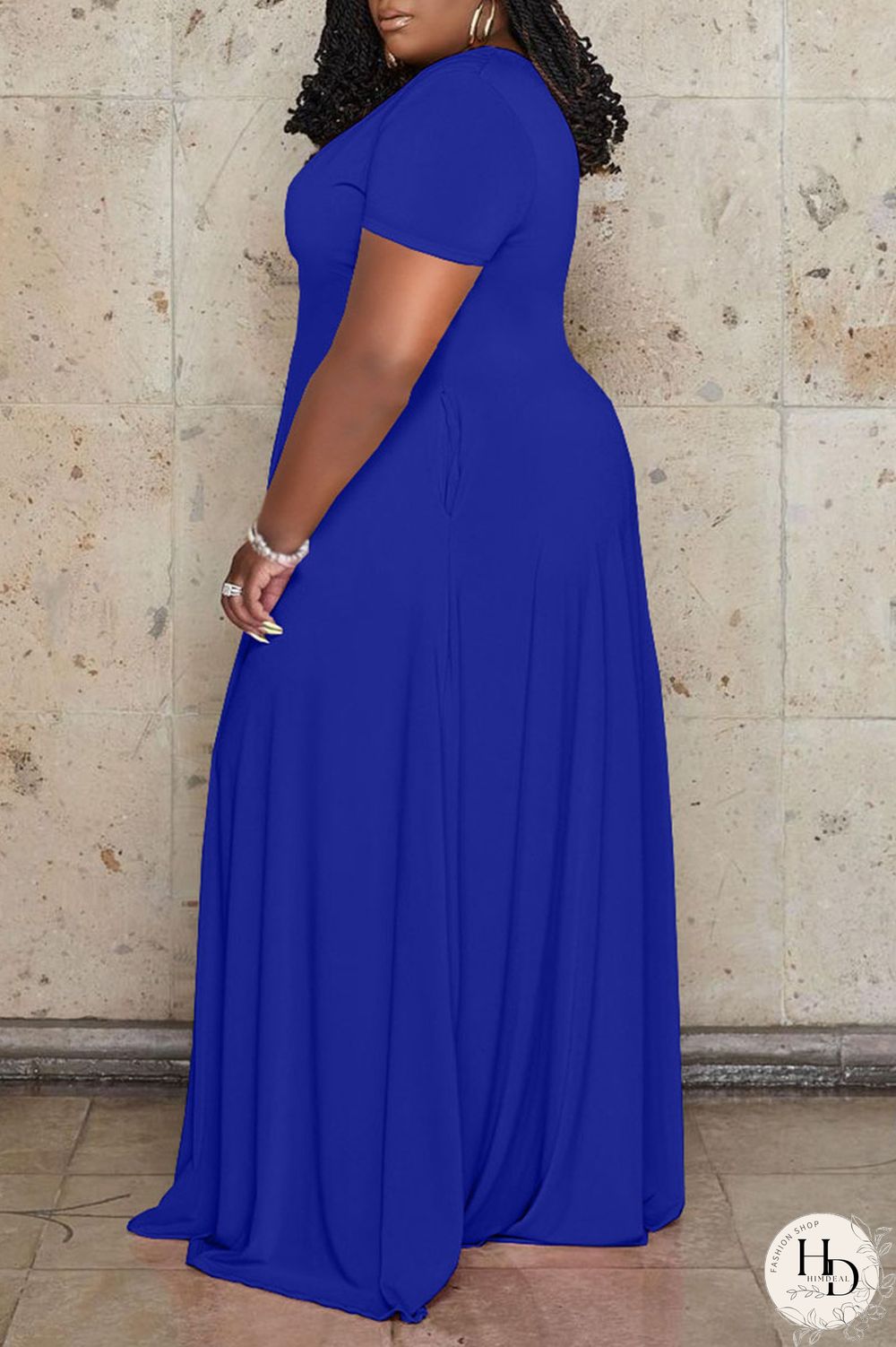 White Casual Solid Patchwork V Neck Straight Plus Size Dresses