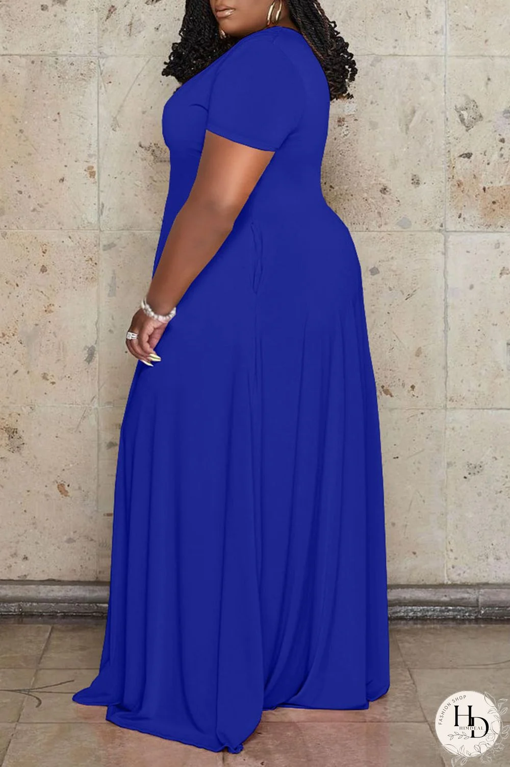 White Casual Solid Patchwork V Neck Straight Plus Size Dresses