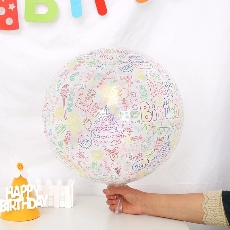 5 Pieces Birthday Letter Aluminum Film Party Balloon