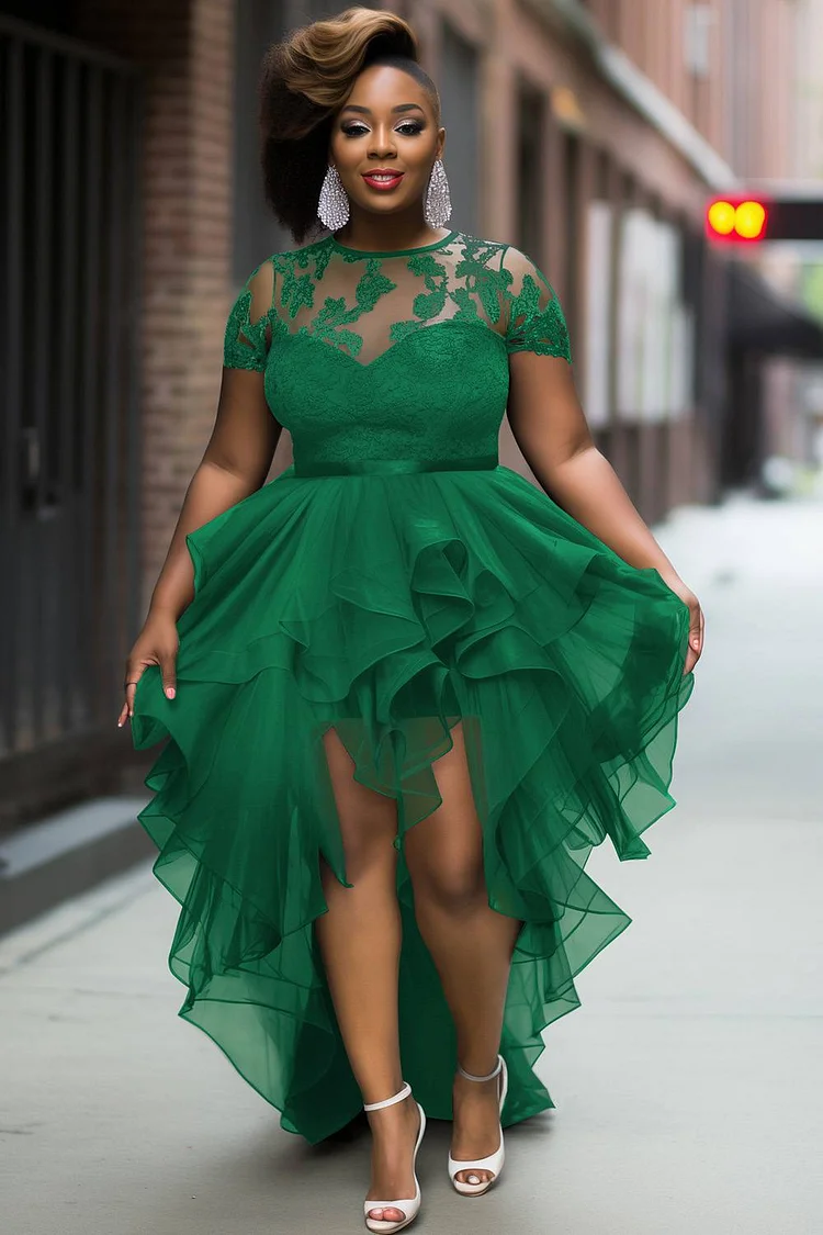 Plus size tulle party dress best sale