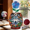 2026 Calendar DIY Diamond Art Kit Flower Wolf Wooden Diamond Painting Calendar